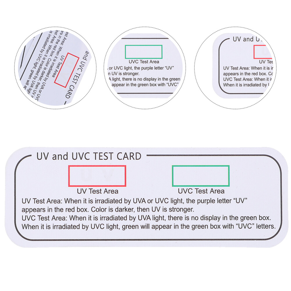 UVC-UVA Testing Cards Light Identifying Tools UVA Testing Strips Indicator Cards