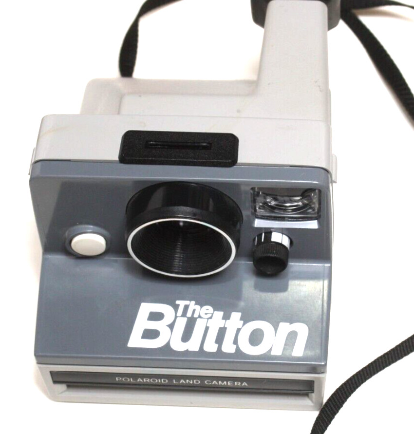 POLAROID CAMERA-THE BUTTON-TESTED-WITH STRAP