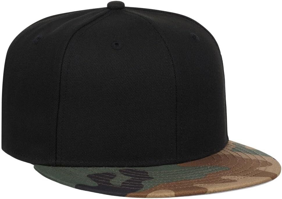 Lids Blank Dime Adjustable Snapback Hat One Size, Black/Camo
