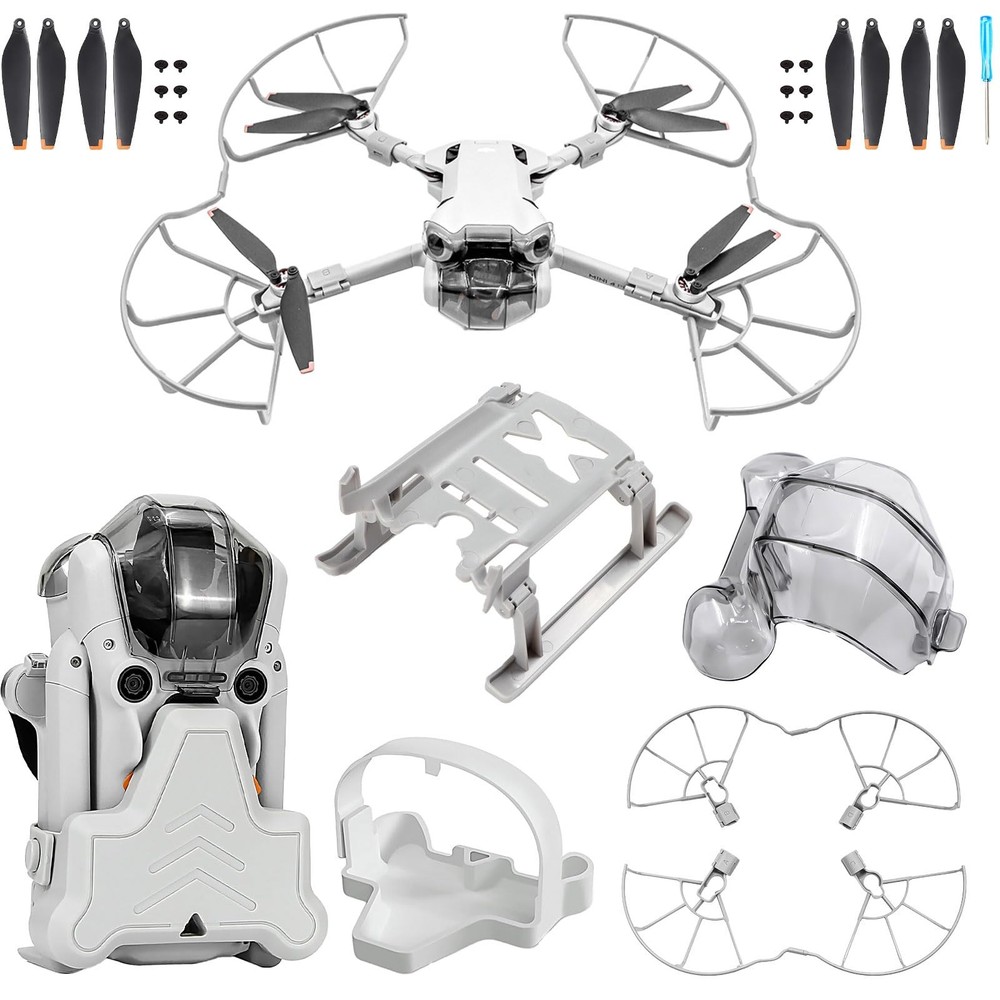 Craznick Mini 4 Pro Accessories Bundle: with Propellers Blades Guard Landing...