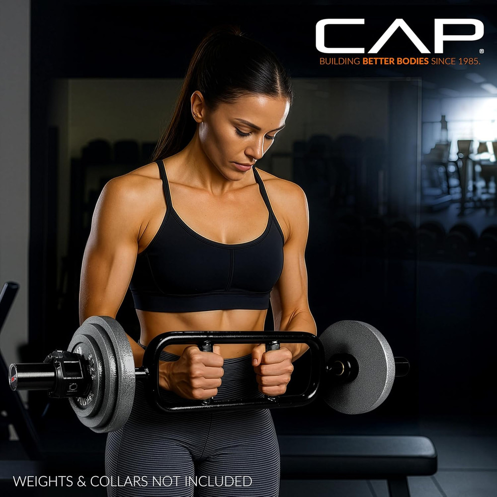 CAP Barbell 2' Solid Olympic Triceps Bar, No Collars, Black (New Version) (OBIS-