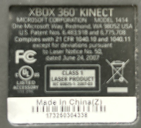 Microsoft Xbox 360 Kinect Sensor Bar CAMERA ONLY