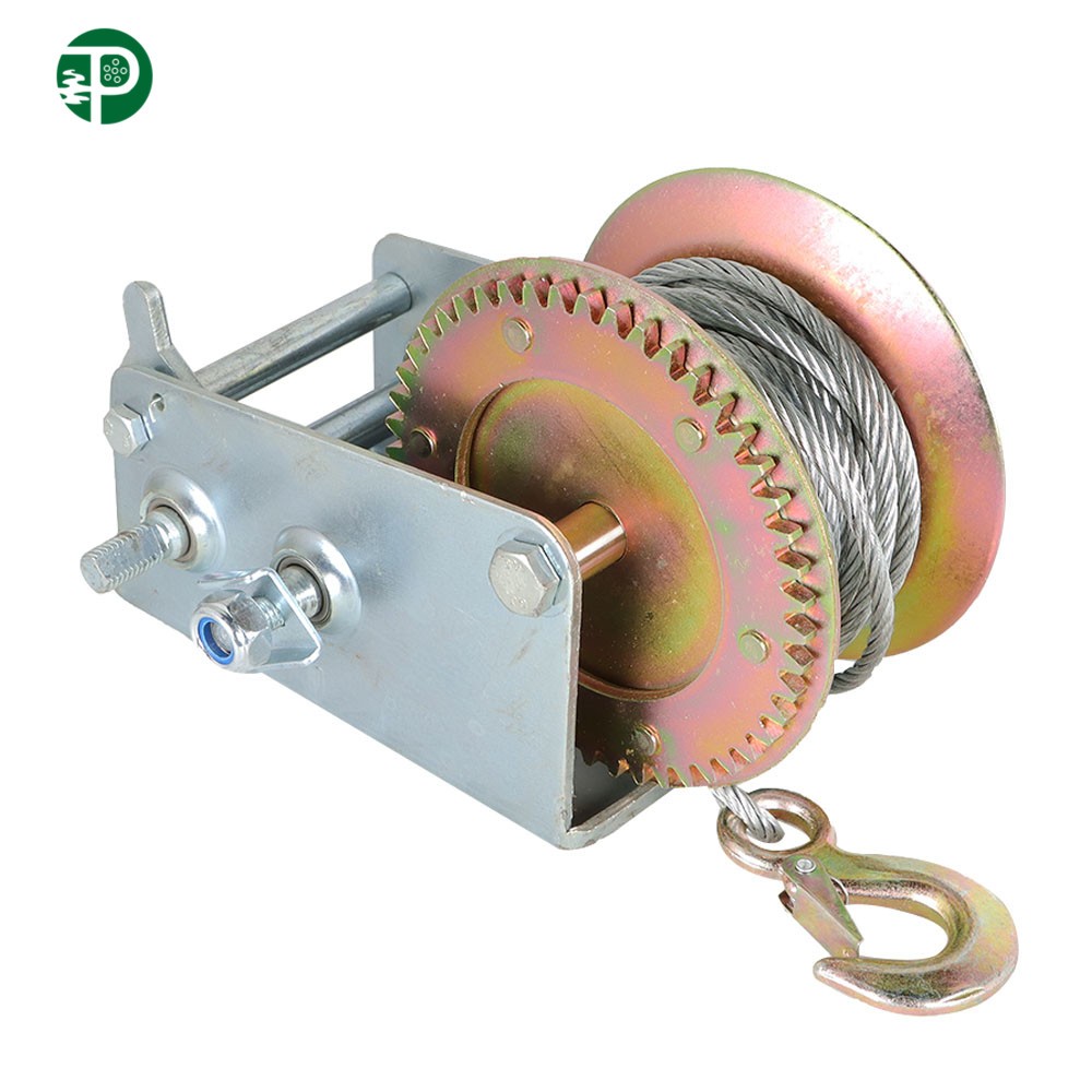 3500lbs Durable Hand Crank Winch For Trailer Hand Winch With Cable NEW