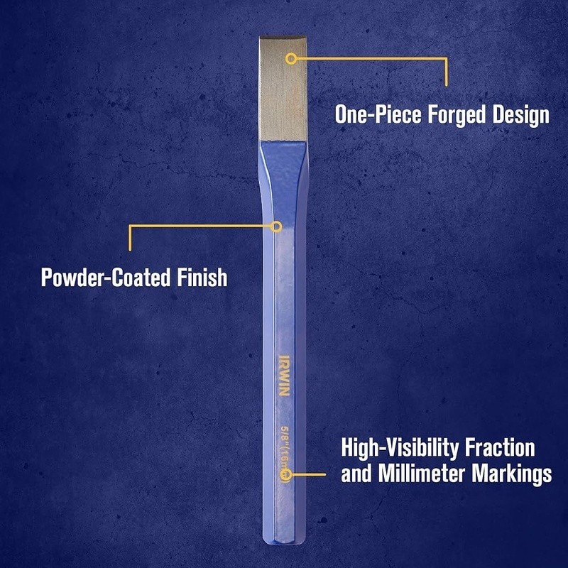 Chisel and Punch 12-Pack with Various Sizes Tempered for Durability