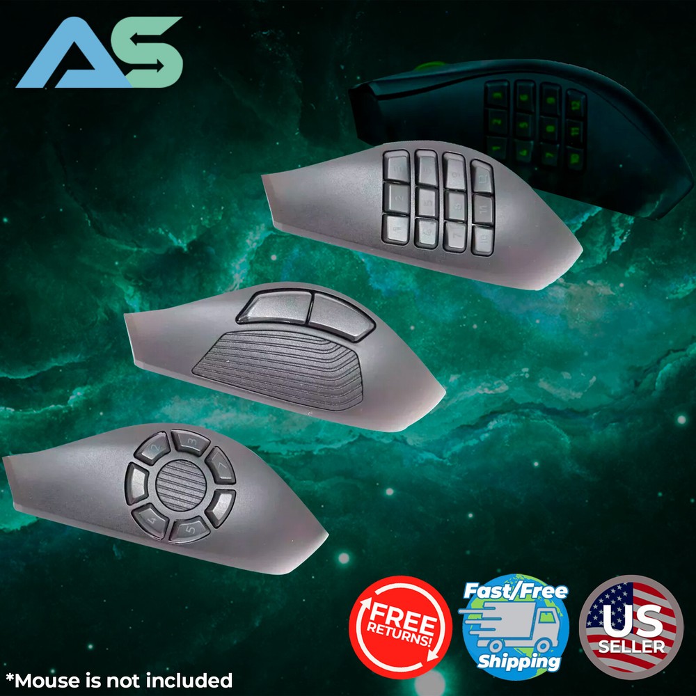 Razer Naga Trinity Mouse Replacement Side Button Panels 12 Keys, 7 Keys, 2 Keys