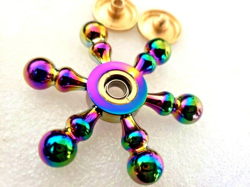 Multi Color Solid Brass Fidget Spinner Toy Good Quality Removable Bearing ADHD