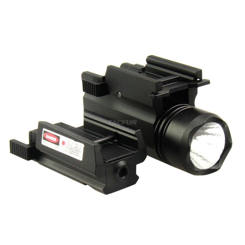 Tactical PSTL Compact Red Laser + QD Quick Release Flash Light Flashlight