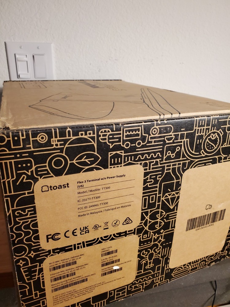 Newest Toast Flex 3 POS Terminal Data Processing System - MPN: TT300
