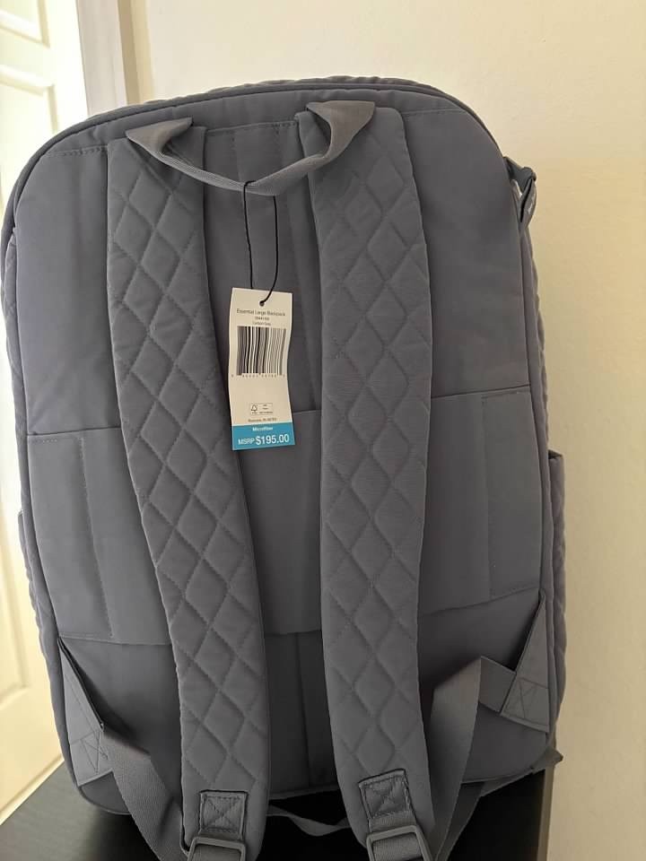 Vera Bradley Ultralight Large Backpack Carbon Grey- NWT-