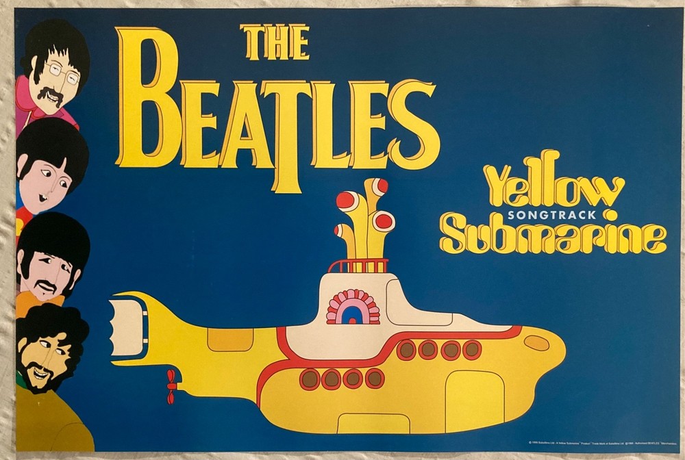 Beatles 1999 Promo Poster Yellow Submarine Songtrack J