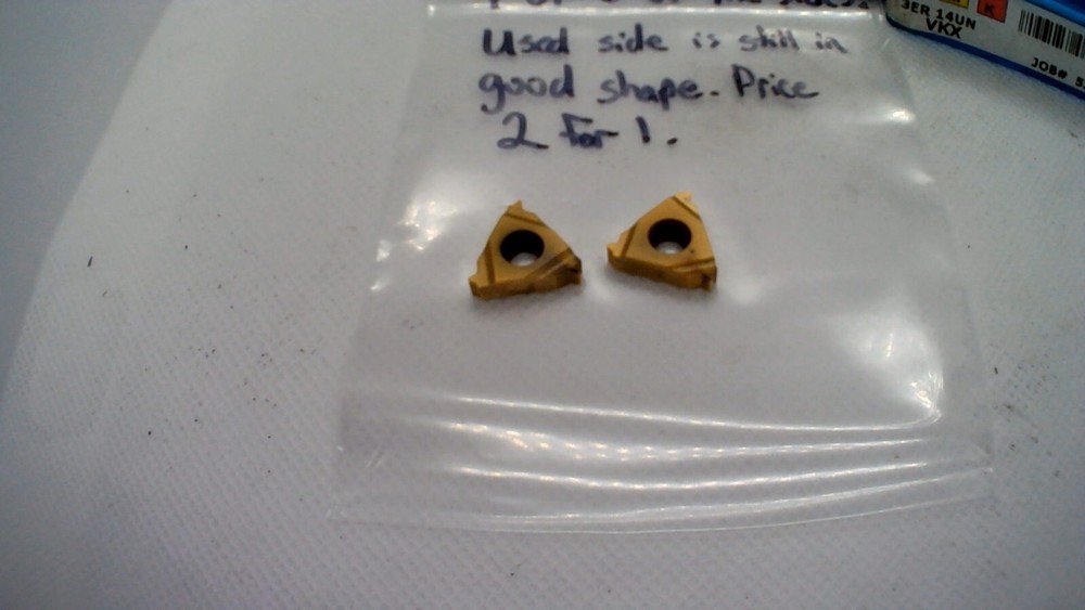 (3 NEW + 2 partially Used) Vargus Vardex 3ER14UN VKX, Laydown Threading Insert