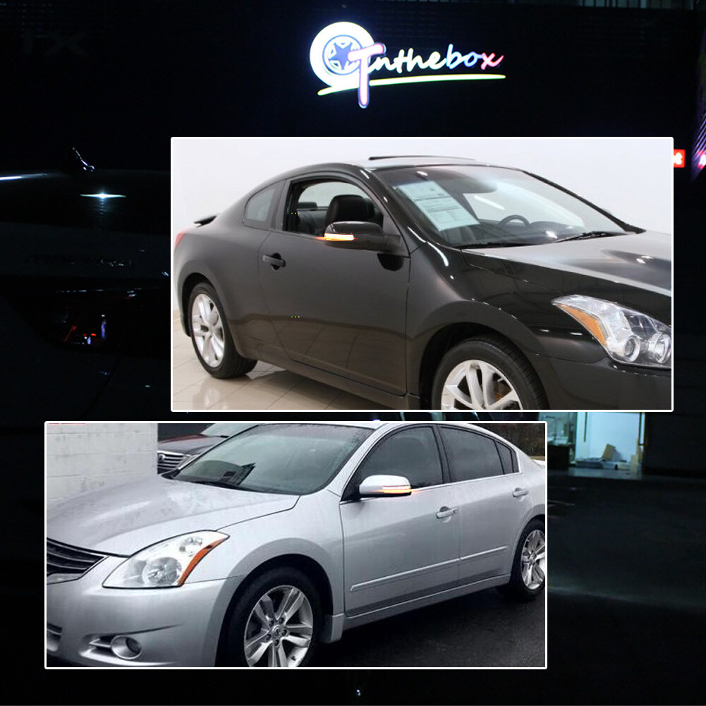 Smoke Sequential Amber LED Side Mirror Signal Lights For 2007-2013 Nissan Altima