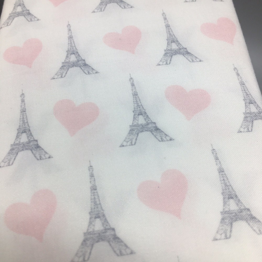 10pc Envogue Paris FULL Comforter Sheet Pillow Set Eiffel Tower Heart Sequins