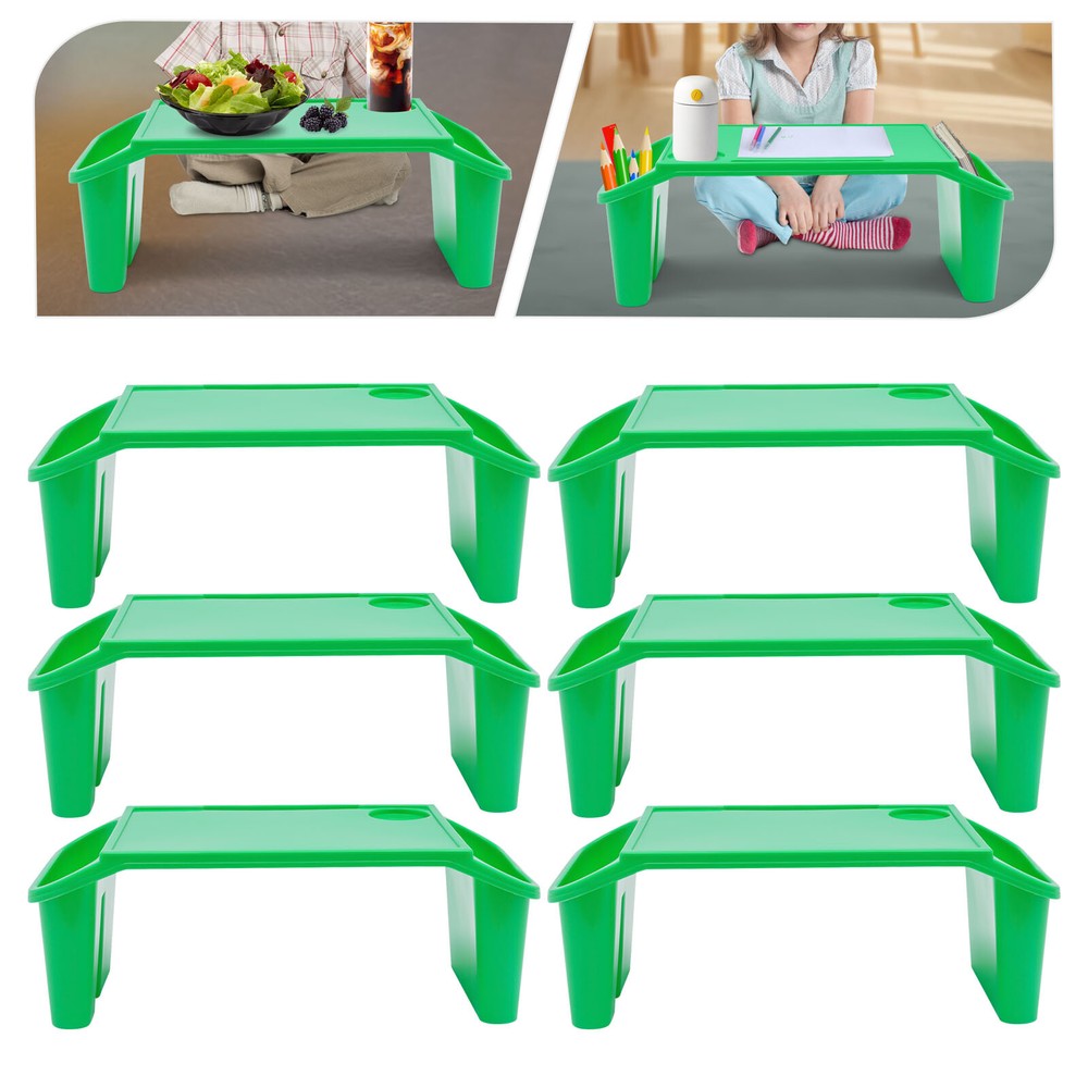6Pcs Children Kids Lap Desk With Side Pockets Multipurpose Activity Dining Table
