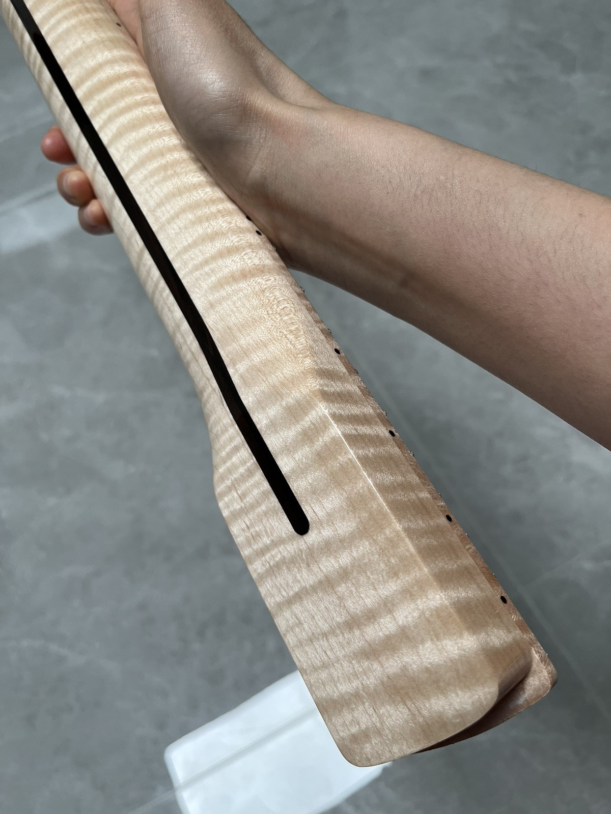 AAAA New 22fret natural DIY reverse headstock Flame Maple Electric guitar Neck