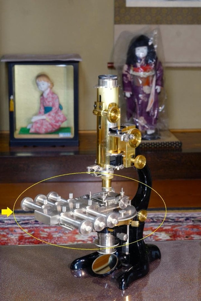 microscope antique vintage collectible accessories Ernst Leitz's integral stage