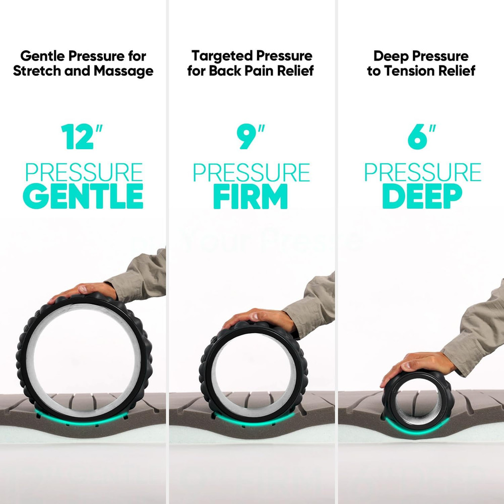 Back Roller, Back Wheel Foam Roller - Targeted Muscle Roller for Deep Tissue Mas