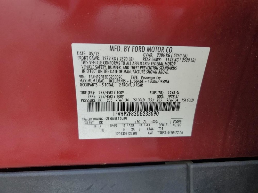 TAURUS 2013 Glove Box 4908414