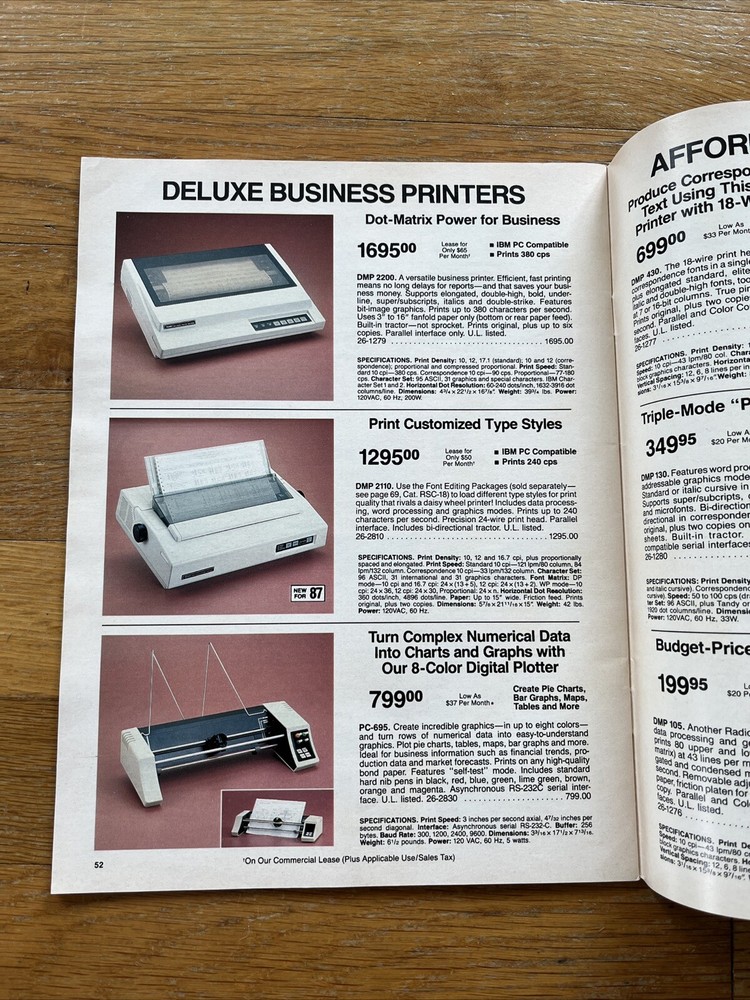 Vintage 1987 Tandy Computer Catalog Updated Edition RadioShack