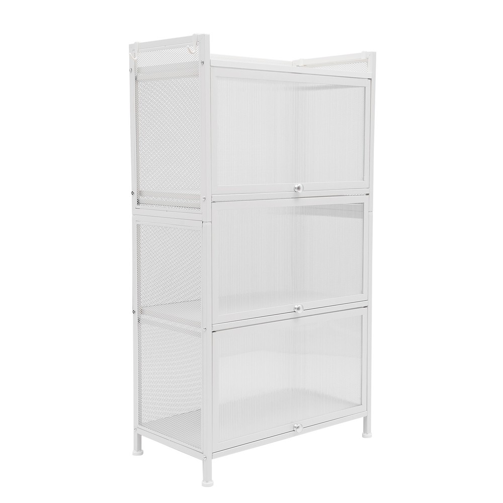 Kitchen Storage Sideboard, Buffet Cabinet with Barn Doors, White
