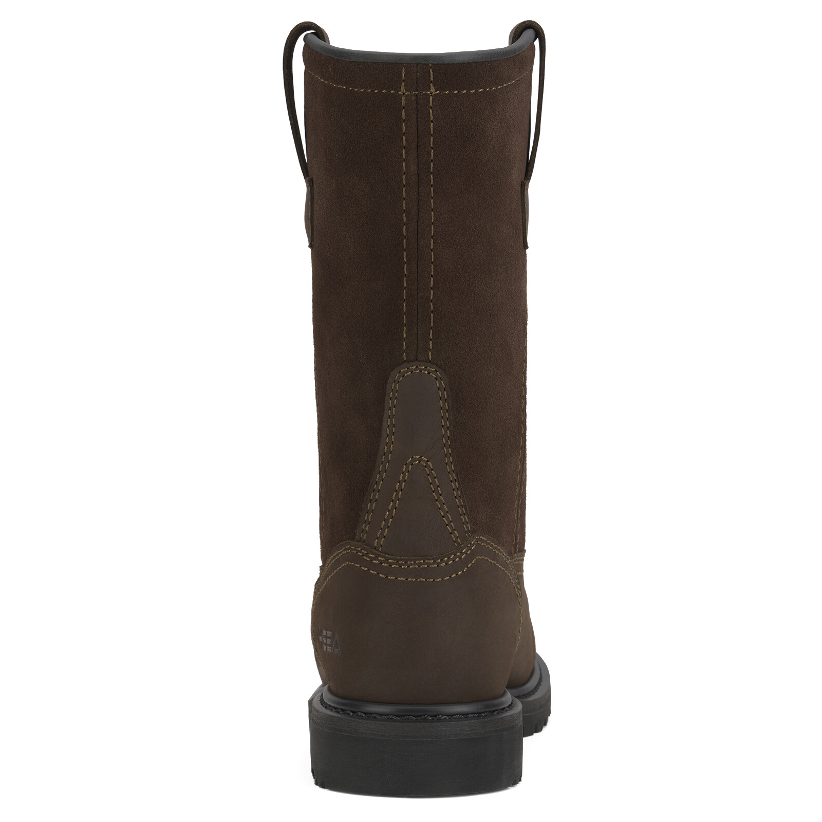 HISEA Men Steel Toe Safety Work Boots Pull On Waterproof Leather Wellington Boot