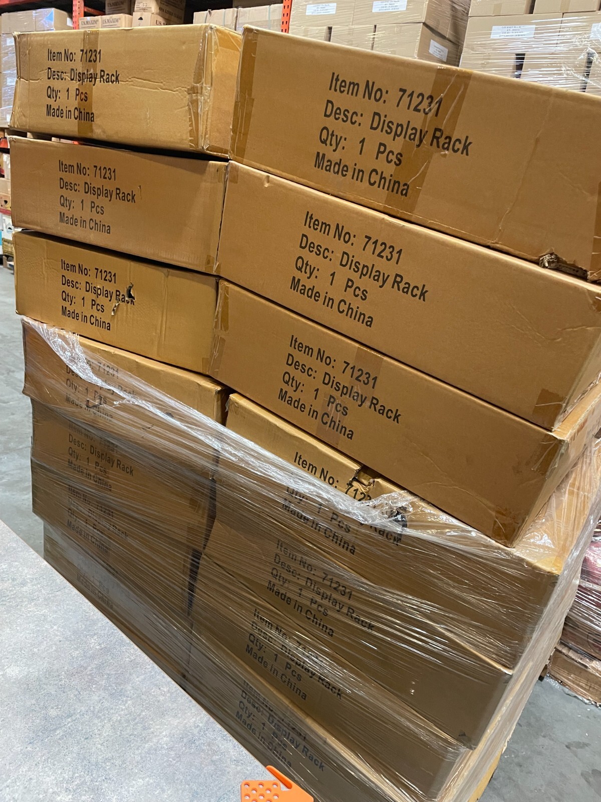 4-tier Floor spinning adjustable display rack