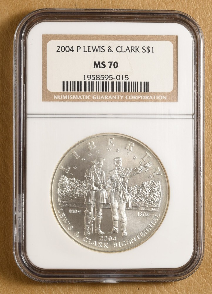 2004 P Lewis & Clark Commemorative Silver Dollar NGC MS70