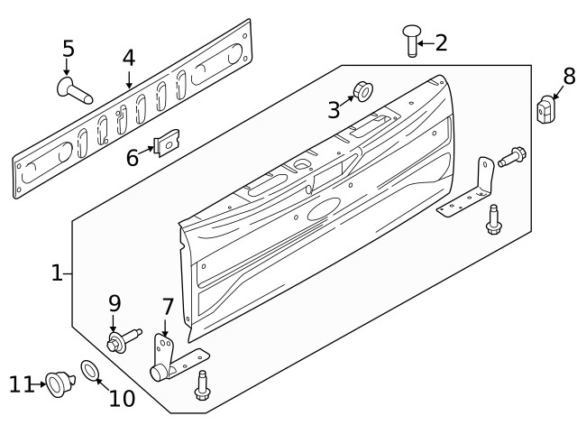 Genuine Ford Tailgate Hinge FL3Z-99430B39-B