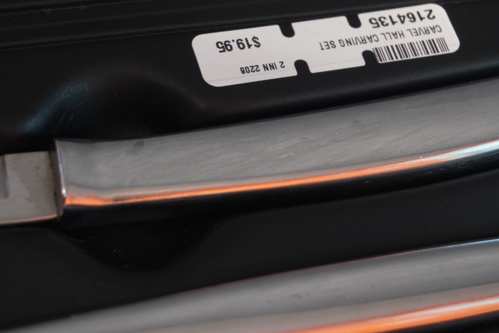 CARVEL HALL 2 Pc Knife & Fork Stainless Carving Set