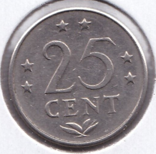 1970 Netherland Antilles 25 Cent