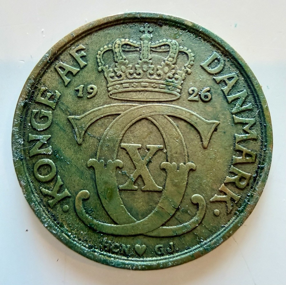 1926 Denmark 2 Kroner Coin
