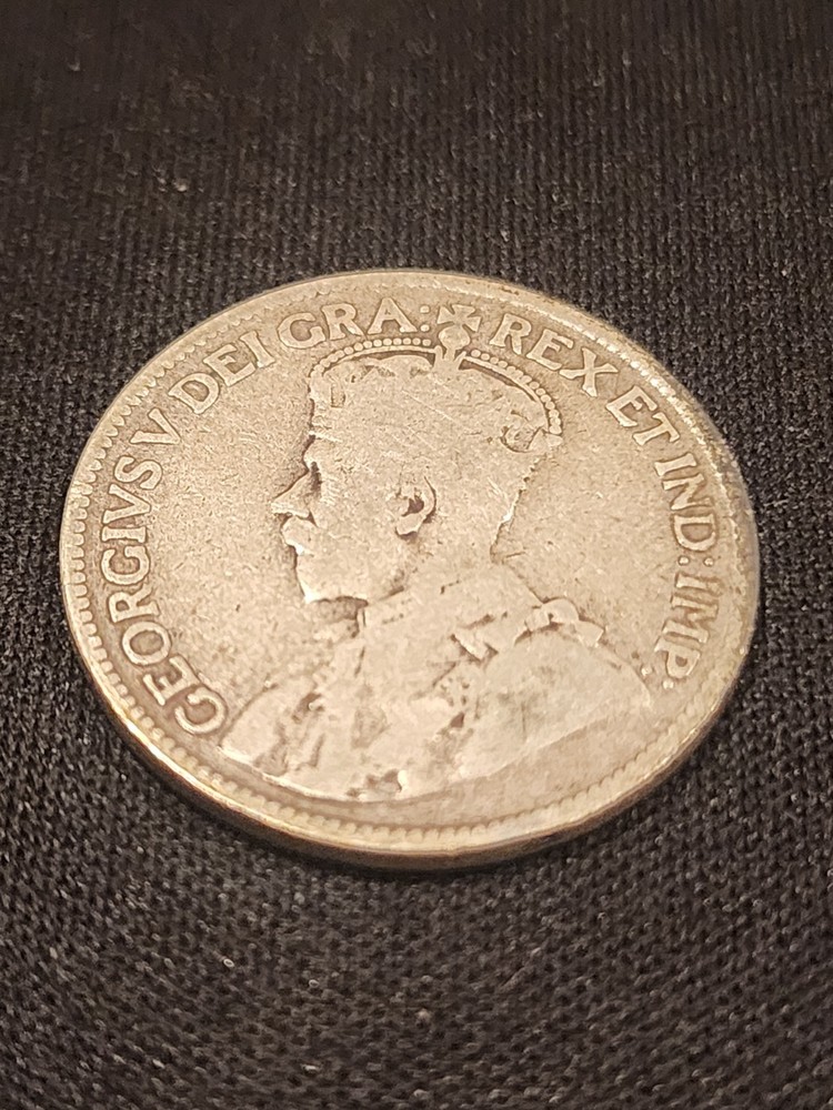 1919 Canada 25 Cents Silver Coin