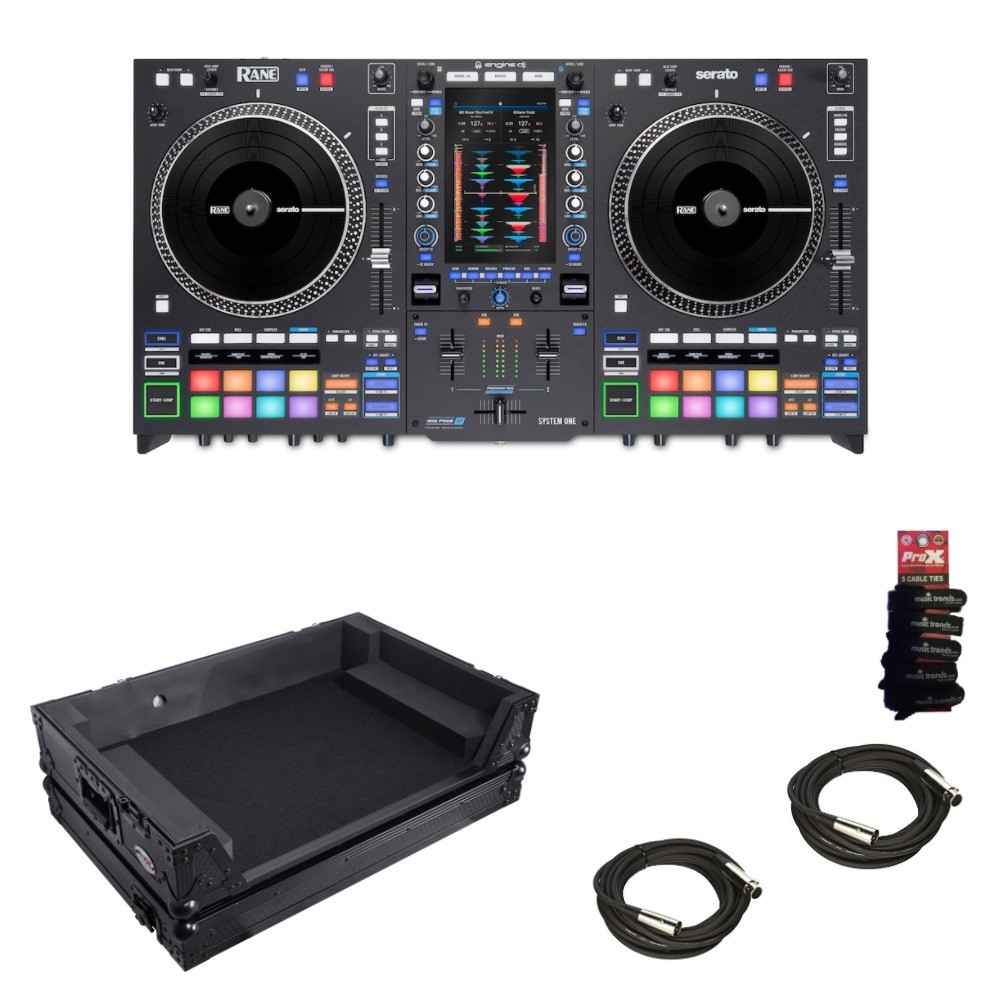RANE SYSTEM ONE Kit w/ Black Flight Case & XLRs