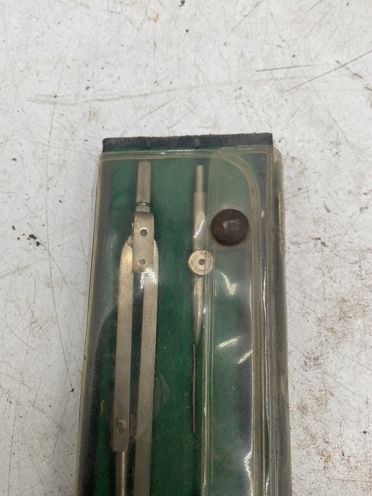 Vintage Engineering Drafting Compass Tool Set Made In Germany