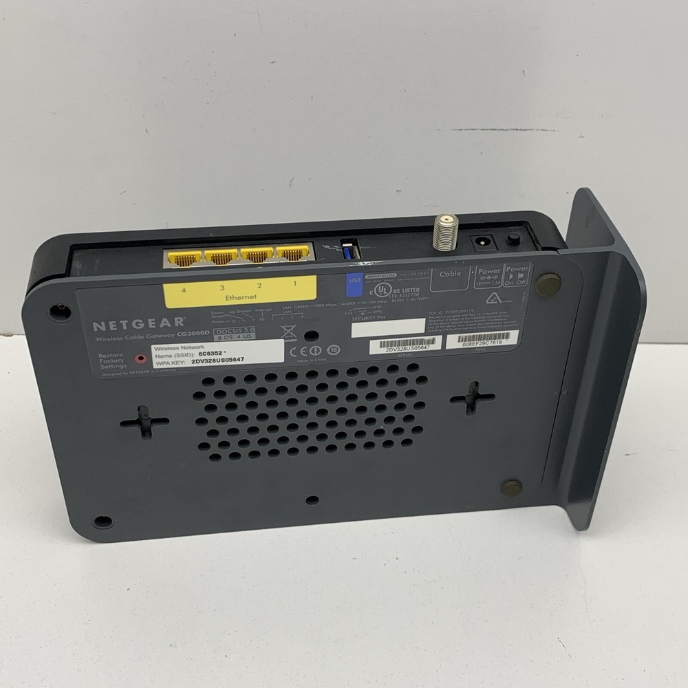 Netgear CG3000D Wireless-N Cable Gateway Router DOCSIS 3.0