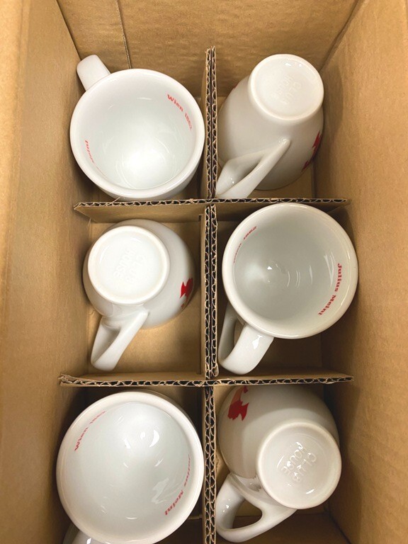 Espresso/ Julius Meinl White ME01-3B / Porcelain 6 Cups & 6 Plates Set / 2.9 Oz
