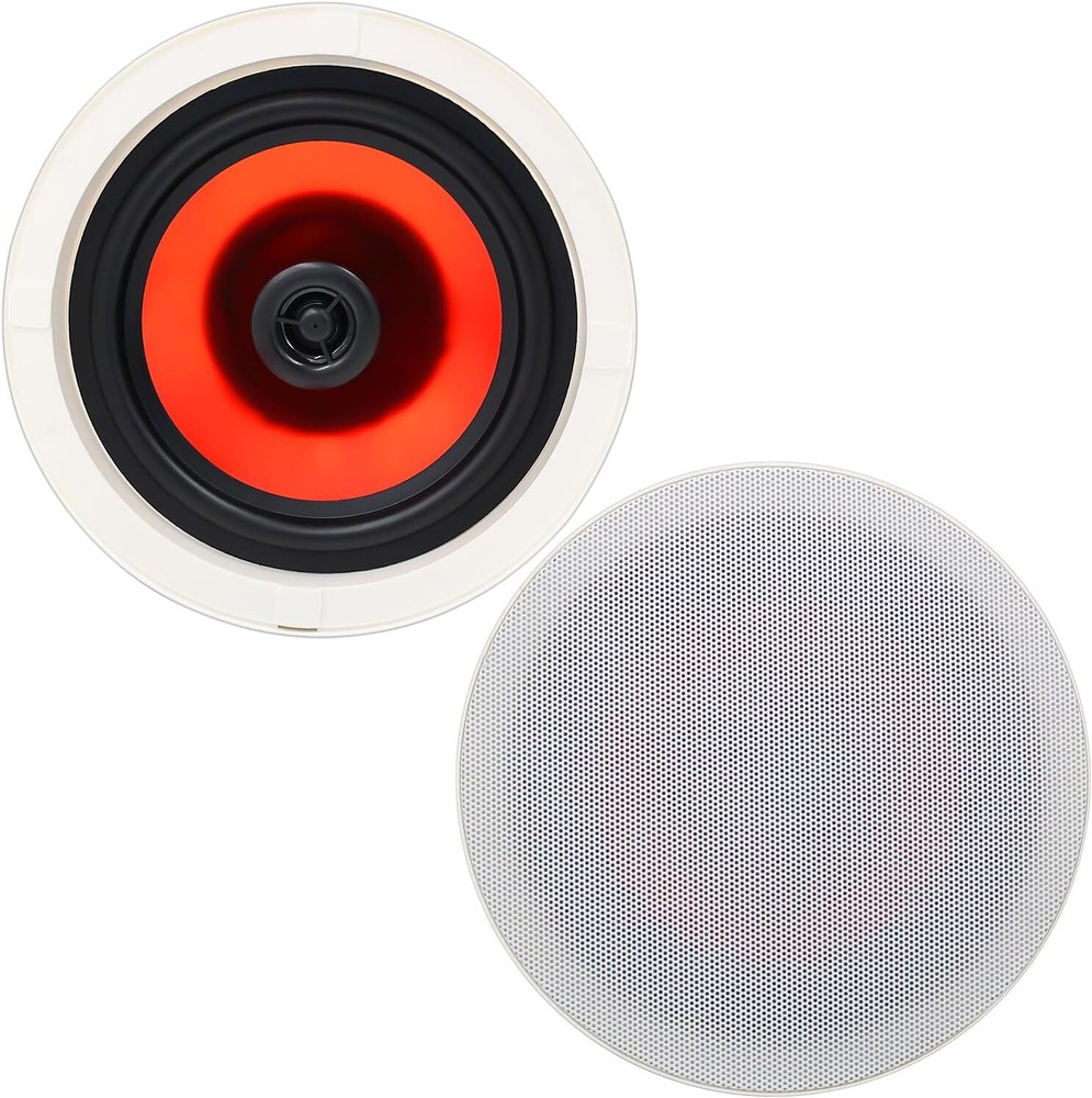 Herdio 6.5" 2-Way Passive Wired Flush Mount In-Ceiling Speakers for Kitchen