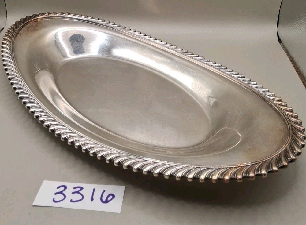 Vintage Oval Silver Plated Platter