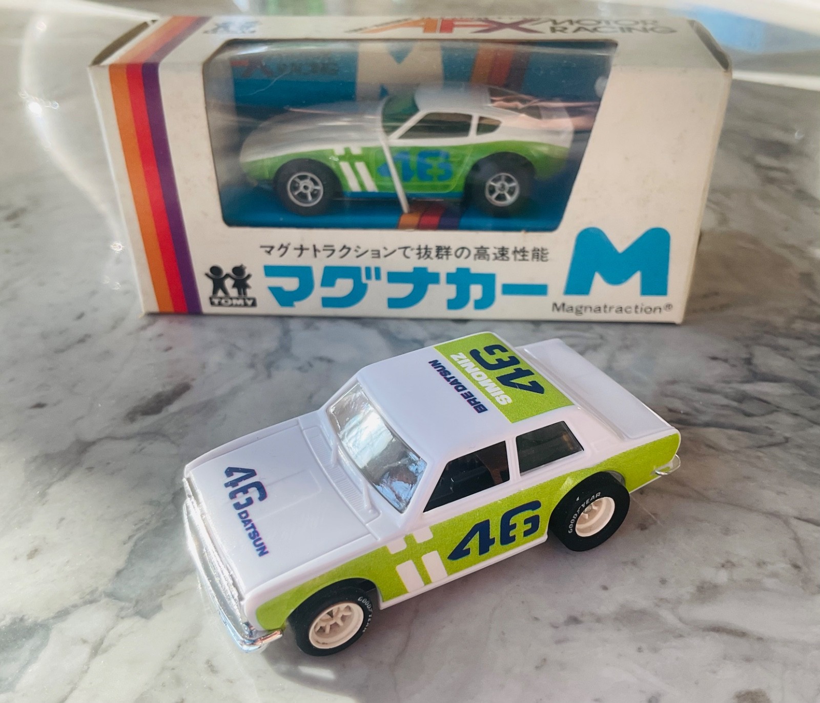 Auto World AFX Green DATSUN 510 Decals