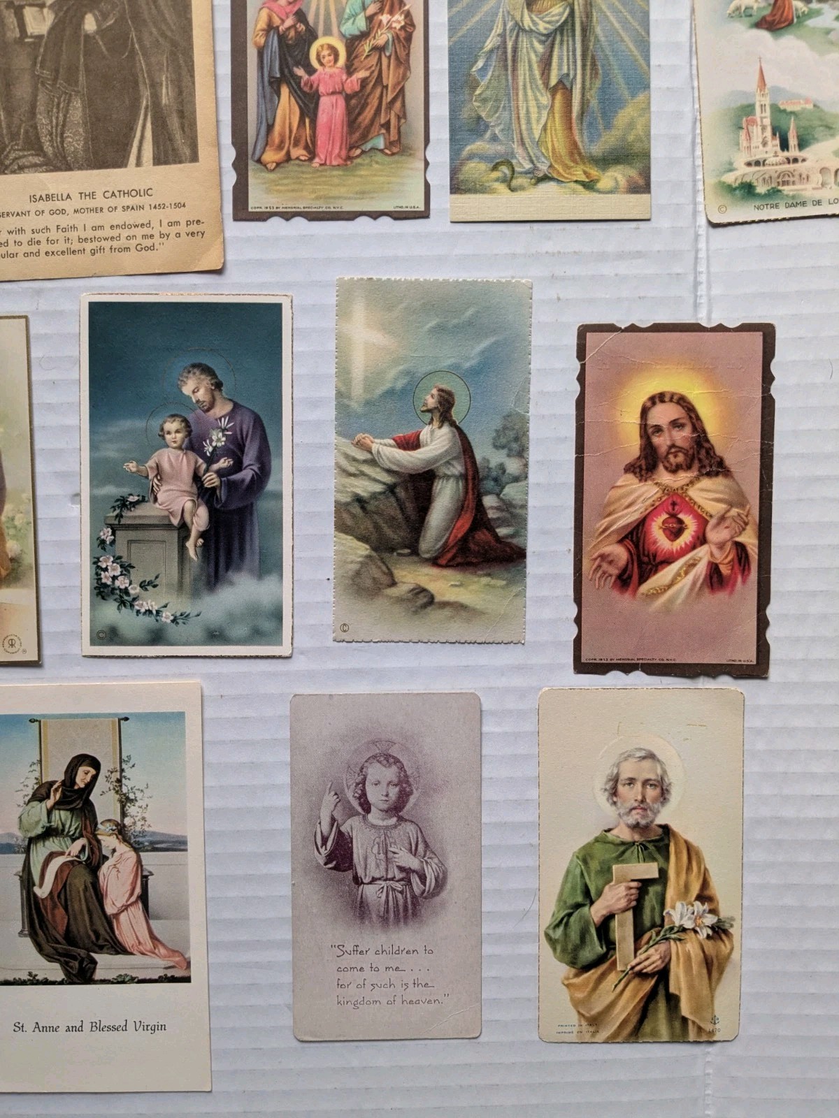 Vintage Catholic Funeral Mass Card Lot (27) 1950s–60s + Douay-Rheims Bible