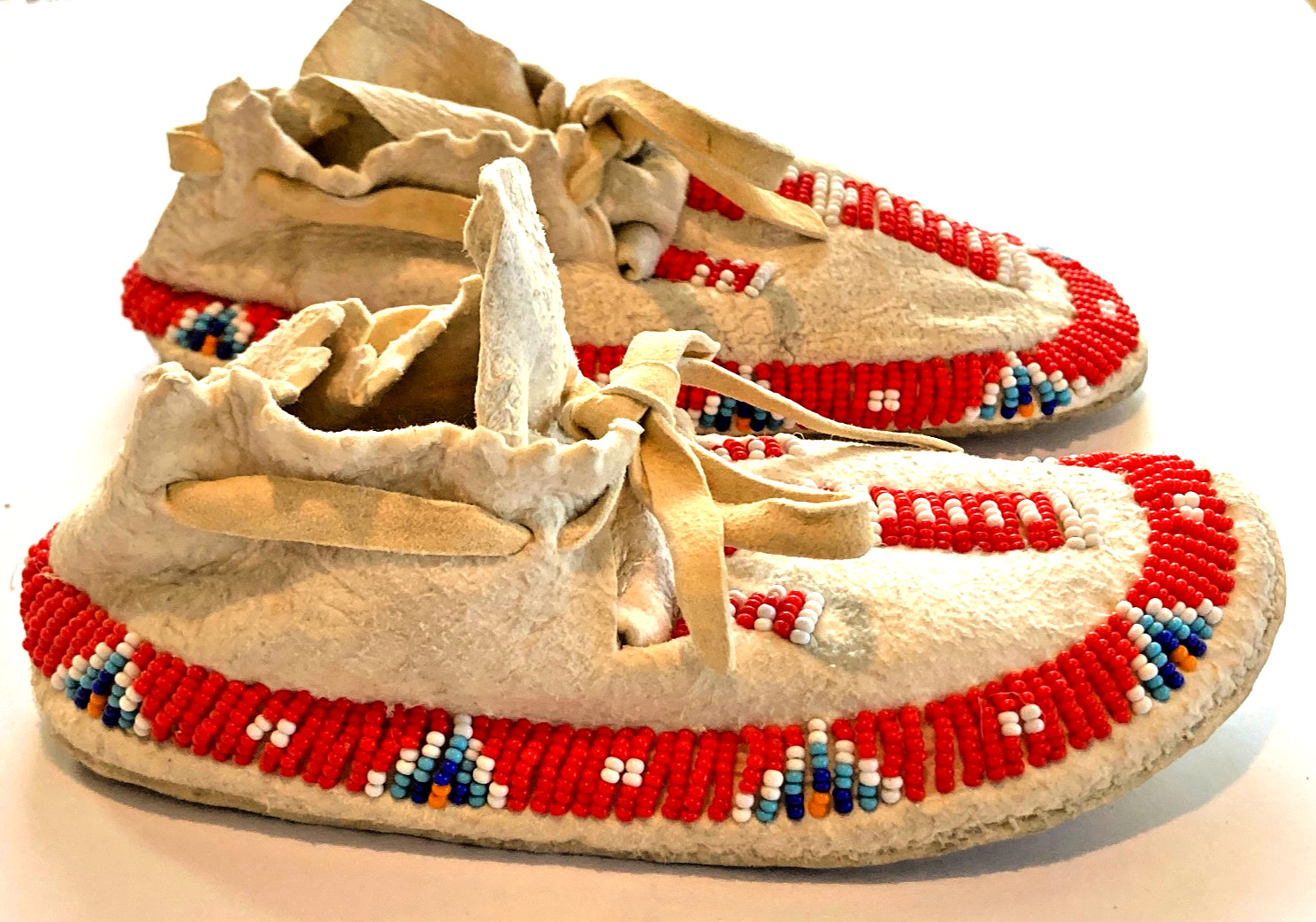 Moccasins - Child's Beaded Moccasins - Traditional Handmade Beaded Moccasins