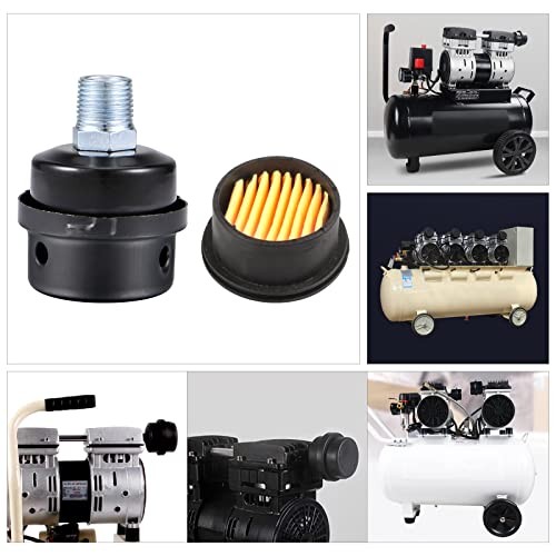 1/2" Thread Male Thread Diameter 20mm Air Compressor Silencer Filter, 1pcs 1/2"