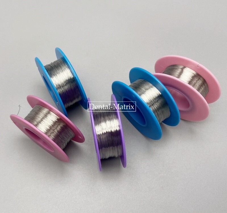 Dental Orthodontic Metal Ligature Wire Round Spool Stainless Steel Line 50g/Roll