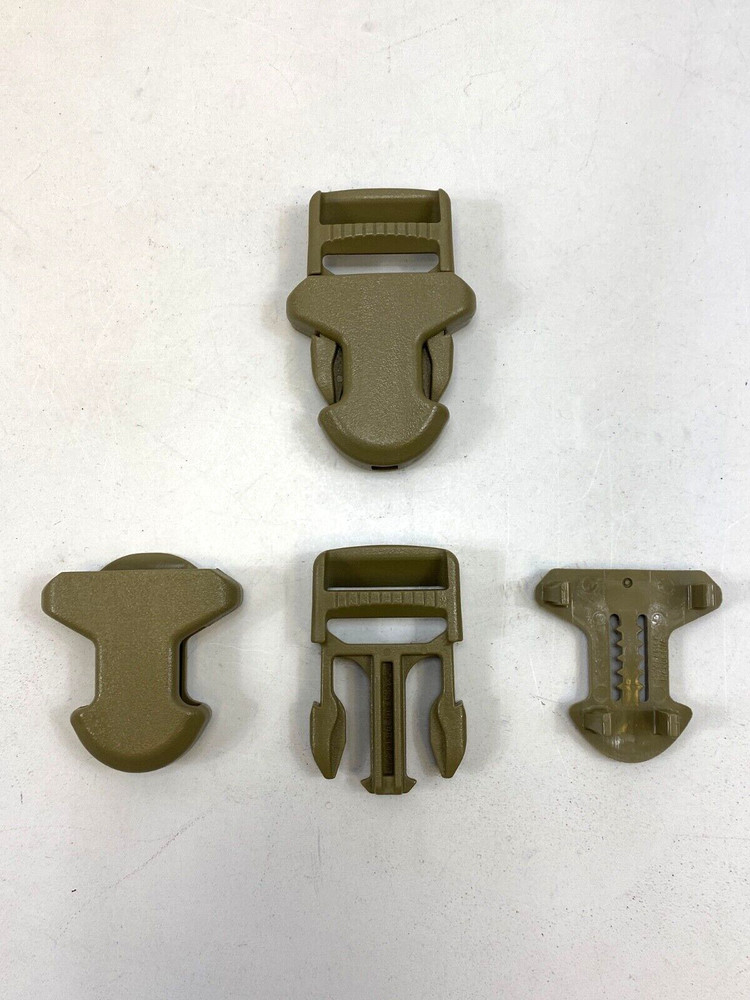 1" ITW Side Release Surface Mount Surmount Replacement Buckle TAN