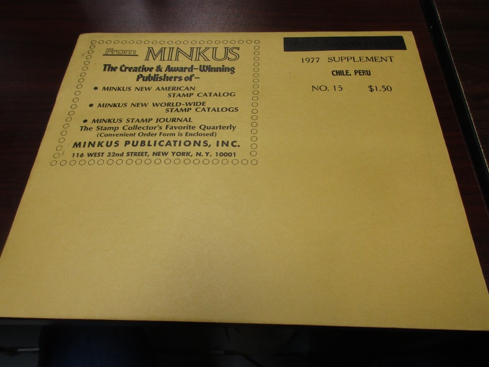 "MINKUS"  1977  SUPPLEMENT CHILE, PERU  W/FREE SHP.