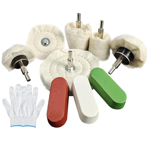Neeki 6 Drill Buffing Wheels and 3 Polishing Compounds, Multi-Specification 9