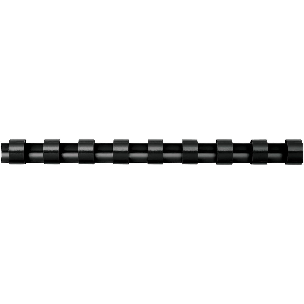 52326 Plastic Binding Combs - Round Back 1/2 Inches, 90 Sheets, Black, 100 Pack