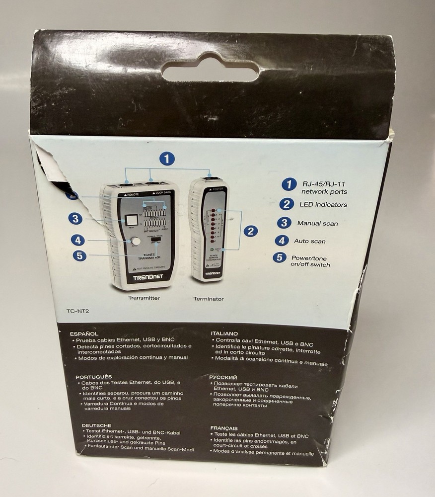 TRENDnet TC-NT2 Network Cable Tester (Ethernet & BNC)
