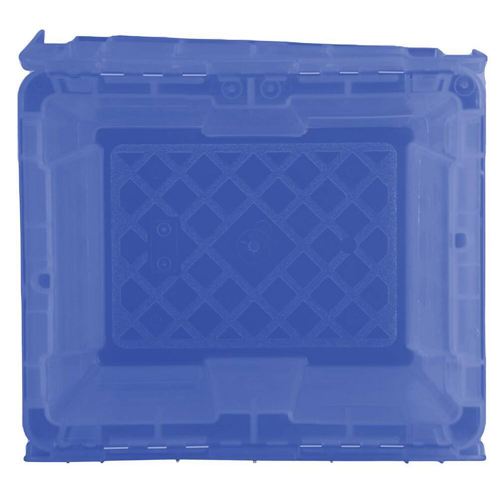 Orbis FP03BLUE 0.3 CuFt Blue Polyethylene Attached-Lid Container