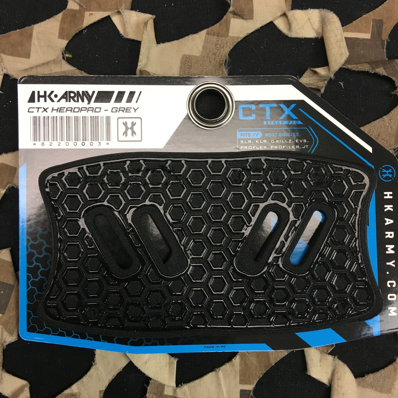 New HK Army Universal CTX Goggle Strap Pad - Grey/Black